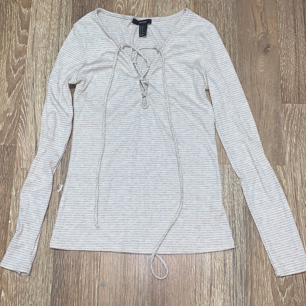 Striped long sleeve top